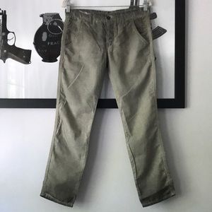 NSF oil stained slouchy straight pants 25